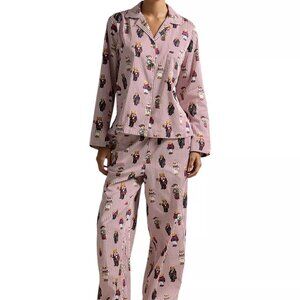 Polo Ralph Lauren Polo Bear Cotton Long-Sleeve Pajama Set Bear Red - 4P8046